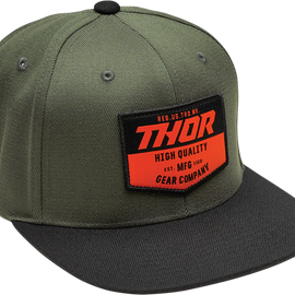 Chevron Snapback Hat - Black/Military Green