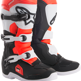 Tech 3S Boots - Black/White/Fluorescent Red - US 7