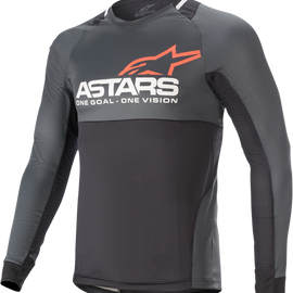 Drop 8.0 Long-Sleeve Jersey - Black/Coral - 2XL