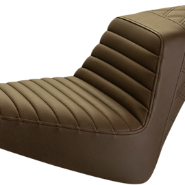 Step Up Seat - Tuck and Roll/Lattice Stitched - Brown23173