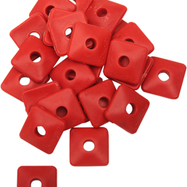 Backer Plates - Red - Square - 24 Pack