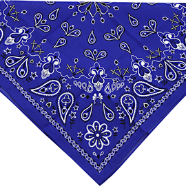 Paisley Cotton Bandana - Navy