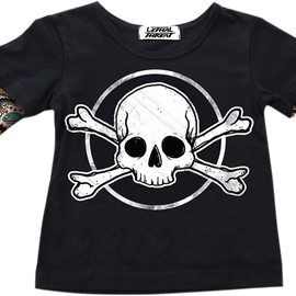 Youth Tattoo Sleeve T-Shirt - Black - 4T