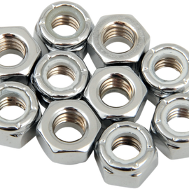 5/16-18 Chrome Nylon Nut