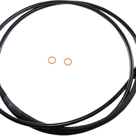 XR Stainless Hydraulic Clutch Line - Blk Coated w Blk Fittings - +8" - FLS '16/FLRT '15-'16