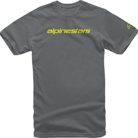 Linear Word T-Shirt - Gray/Yellow - 2XL