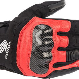 SMX-Z Waterproof Honda Gloves - Black/Red - Large