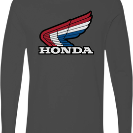 Honda Wing Long-Sleeve T-Shirt - Charcoal - XL