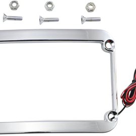 Lighted License Plate Frame - Chrome