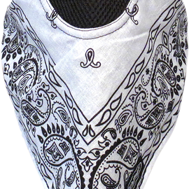 Face Mask - Facefit -  White Paisley