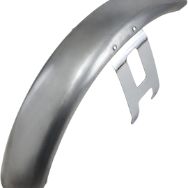 Wide Glide-Style Front Fender with Chrome Mounting Brackets - For 19" or 21" Wheel