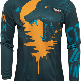 Youth Pulse Counting Sheep Jersey - Teal/Tangerine - 2XS