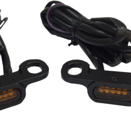 LED Handlebar Marker Lights - Hydraulic Clutch - Black/Amber