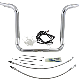 16" Chrome 1-1/2" Rounded Top Handlebar Kit13490