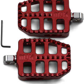 Platform Footpegs - Adjustable - Red