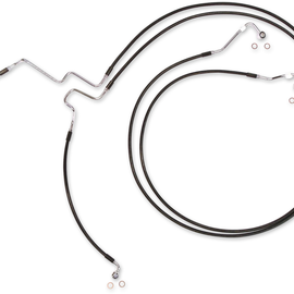 Lower Brake Line - Black/Chrome Fittings - Touring163