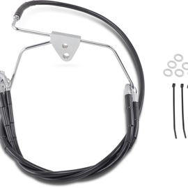 6" Brake Line - Front - Black Vinyl - FLH 96-07