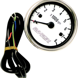 Replacement Tachometer - White Face