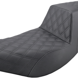 Step Up Seat - Lattice Stitched - Black