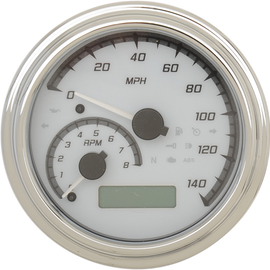 MXV Series Analog Gauge System - White/Gray/Chrome