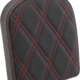 Sissy Bar Pad - Double Diamond - Red - 7"