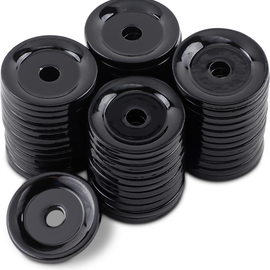 Support Plates - Black - Round - 48 Pack