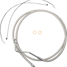 Mid Brake Line - FLHT ABS - Polished Stainless