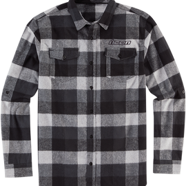 Flannel Feller Shirt - Black/Gray - Small