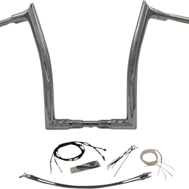 16" Chrome 1-1/2" Pointed Top Handlebar Kit