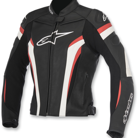 Stella GP Plus R v2 Leather Jacket - Black/White/Red - US 8 / EU 44
