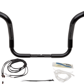 12" Black 1-1/2" Rounded Top Handlebar Kit488356087