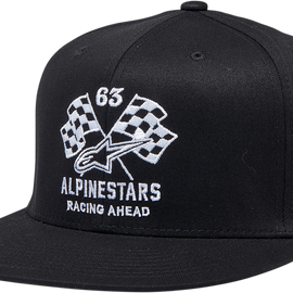 Double Check Flat Bill Hat - Black/White - Small/Medium