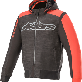 Rhod Windstopper Hoodie - Black/Gray/Red - Large