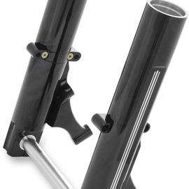 Lower Fork Leg Kit - Dual Disc - Contrast Cut - Black/Silver - '14-'20 FL