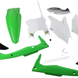 Plastic Body Kit - OE Green/White/Black - KX450F