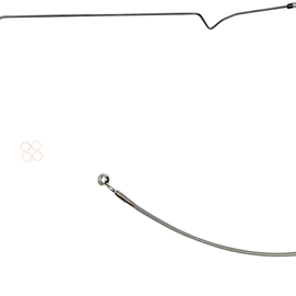 Brake Line Upper Indian Stainless Steel Chrome