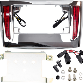 Porta Placa Cromo con Led Ciro 09-20 Trike