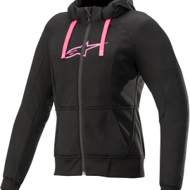 Women's Sport Jacket/Hoodie - Black/Pink- 2XL