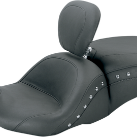 Lowdown Seat with Driver Backrest - Chrome Studded