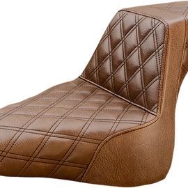 Step Up Seat - Lattice Stitched - Brown