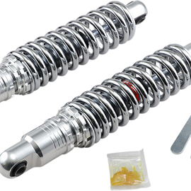 Premium Ride-Height Adjustable Shocks - Chrome - Heavy Duty - 13"