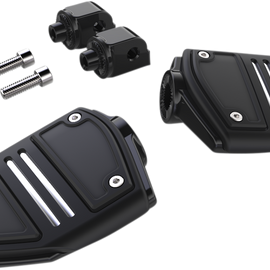 Twin Rail Footpeg - With Mount - Black - Softail