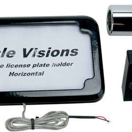 Horizontal License Plate Mount with Light - '08-'17 ST - Black