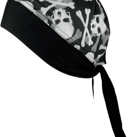 Skull and Crossbones Z-Wrap Stretch Headwrap