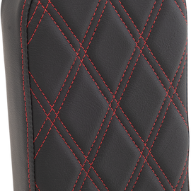 Sissy Bar Pad - Double Diamond - Red - 10"