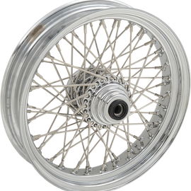 Front Wheel - 60 Spoke - Single Disc/No ABS - Chrome - 16"x3.50" - '86-'99 FLST