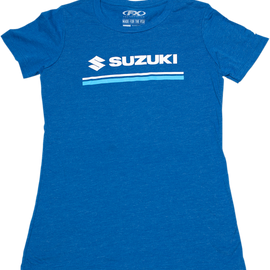 Women's Suzuki Stripes T-Shirt - Royal Blue - XL