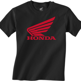 Youth Honda Wing T-Shirt - Black - Large