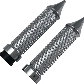 Chrome Cross Cut Grips