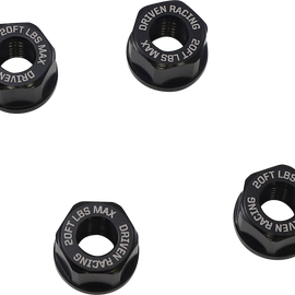 Aluminum Sprocket Nuts - Black - M8 x 1.25